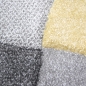 Preview: Designer und Moderner Teppich Kurzflor mit Tropfen Muster in Grau Creme Gelb