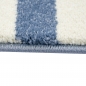 Preview: Kinderteppich Maritim Kinderzimmerteppich Jungen Teppich mit Anker in Blau Creme