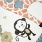 Preview: Kinderteppich Spielteppich Babyteppich mit Tiere Elefant Giraffe in Beige Creme