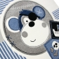Preview: Kinderteppich Spielteppich Teppich Kinderzimmer Babyteppich Pirat Affe in Blau
