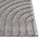 Preview: Teppich grau mit 3D-Linienmuster weich & elegant