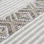 Preview: In- & Outdoor Teppich mit gestreiften Rauten in beige braun