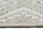 Preview: In- & Outdoor Teppich Sisal Optik mit Rautenmustern beige braun