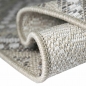 Preview: In- & Outdoor Teppich Sisal Optik mit Rautenmustern beige braun