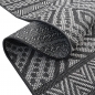 Preview: In- & Outdoorteppich in modernem Boho-Design und Geometrischen Mustern in Anthrazit Creme