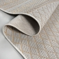 Preview: In- & Outdoorteppich im Ethno-Design – Modernes Rauten-Muster in Beige-Gelb