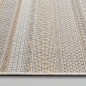 Preview: In- & Outdoorteppich im Ethno-Design – Modernes Rauten-Muster in Beige-Gelb