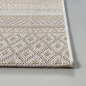 Preview: In- & Outdoorteppich im Ethno-Design – Modernes Rauten-Muster in Beige-Gelb