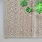 Preview: In- & Outdoorteppich im Ethno-Design – Modernes Rauten-Muster in Beige-Gelb