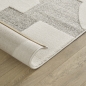 Preview: Designer Teppich Hoch- Tief Effekt in Creme