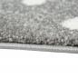 Mobile Preview: Kinderteppich Hüpfspiel Teppich Hüpfkästchen in Grau Rosa Creme