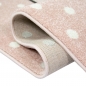 Preview: Kinderteppich Hüpfspiel Teppich Hüpfkästchen in Rosa Grau Creme
