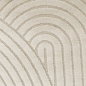 Preview: Moderner Wohnzimmerteppich mit gebogenem Muster in creme