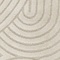 Preview: Moderner Wohnzimmerteppich mit gebogenem Muster in creme