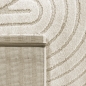 Preview: Moderner Wohnzimmerteppich mit gebogenem Muster in creme