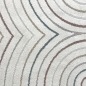 Preview: Moderner Teppich mit Bogenmuster in Beige mit bunten Streifen