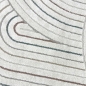 Preview: Moderner Teppich mit Bogenmuster in Beige mit bunten Streifen