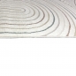 Preview: Moderner Teppich mit Bogenmuster in Beige mit bunten Streifen