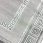 Preview: Designer Teppich Moderner Teppich Wohnzimmer Teppich mit Ornament Bordüre   Grau Cream Schwarz