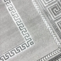 Preview: Designer Teppich Moderner Teppich Wohnzimmer Teppich mit Ornament Bordüre   Grau Cream Schwarz