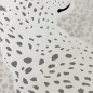 Preview: Kinderzimmer Teppich Weich Leopard 3d-effekt Allergiker geeignet in creme grau