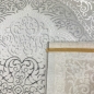 Preview: Orient Teppich mit Verzierungen Hoch-Tief Effekt grau beige