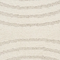 Preview: Schlafzimmer Wohnzimmer Teppich mit Hoch- Tiefeffekt und Bogenmuster in Creme