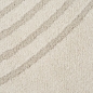Preview: Schlafzimmer Wohnzimmer Teppich mit Hoch- Tiefeffekt und Bogenmuster in Creme