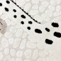 Preview: Kinderzimmer Spielzimmer Teppich mit fröhliche Giraffe Schadstofffrei in beige creme schwarz