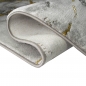 Preview: Teppich Wohnzimmer Design Teppich Marmor Optik mit Glanzfasern in Grau Gold