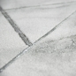 Preview: Designer Teppich mit Marmor Optik und Glanzfasern in Grau