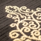 Preview: Teppich modern Kurzflor Wohnzimmerteppich Ornamente in schwarz gold