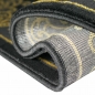 Preview: Teppich modern Kurzflor Wohnzimmerteppich Ornamente in schwarz gold