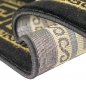 Preview: Teppich modern Designerteppich Mäander Muster in schwarz gold