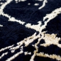 Mobile Preview: Teppich Design Wohnzimmerteppich Marmor Optik in schwarz gold