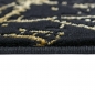 Mobile Preview: Teppich Design Wohnzimmerteppich Marmor Optik in schwarz gold