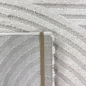 Preview: Designer Wohnzimmerteppich mit geometrischem Kreisemuster in creme