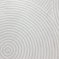 Preview: Designer Wohnzimmerteppich mit geometrischem Kreisemuster in creme
