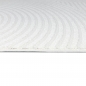 Preview: Designer Wohnzimmerteppich mit geometrischem Kreisemuster in creme