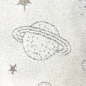 Preview: Kinderzimmerteppich Raumschiffen Planeten Sterne in creme grau beige