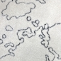 Preview: Kinderzimmerteppich 3D-Effekt Weltkarte als Muster in creme