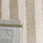 Preview: Kinderzimmerteppich weich robust gestreiftes Fussballfeld in creme beige