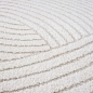 Preview: Teppich mit Hoch-Tief-Effekt Modern & Pflegeleicht im Wellenmuster in creme
