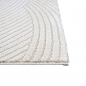 Preview: Teppich mit Hoch-Tief-Effekt Modern & Pflegeleicht im Wellenmuster in creme