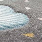 Preview: Kinderteppich Wolke Kinderzimmerteppich in grau blau rosa
