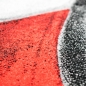 Preview: Teppich modern Teppich Wohnzimmer abstrakt in rot grau schwarz