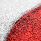 Preview: Teppich modern Teppich Wohnzimmer abstrakt in rot grau schwarz