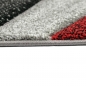 Preview: Teppich modern Teppich Wohnzimmer abstrakt in rot grau schwarz