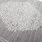 Preview: Moderner Teppich Orientteppich Ornamente mit Glitzergarn in Grau Creme