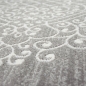 Preview: Moderner Teppich Orientteppich Ornamente mit Glitzergarn in Grau Creme